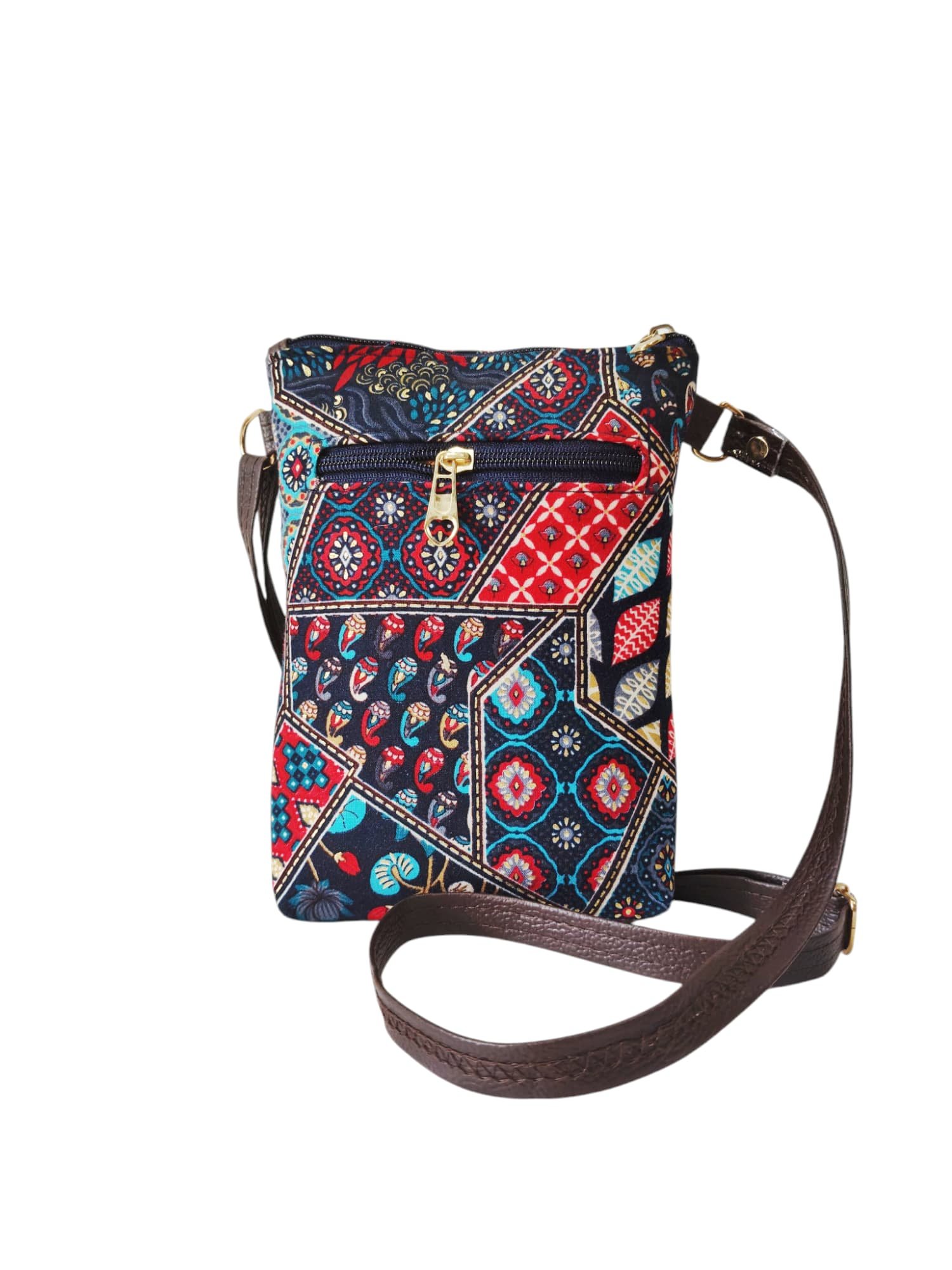Handmade Multi Colour Printed Design Sling Bag